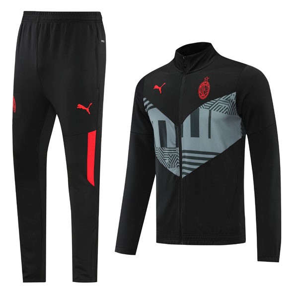 Trainingsanzug AC Milan 2022-23 Schwarz Grau